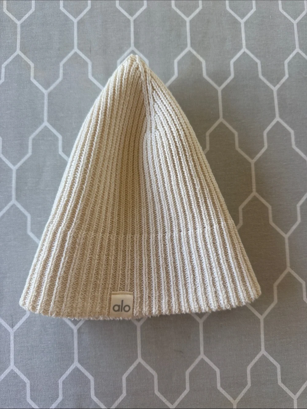 Alo Yoga Ribbed Knit Bucket Hat | Ivory/Cream | One Size | New!
